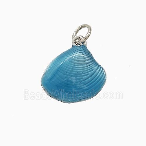 Enamel Copper Pendant, Gold Plated