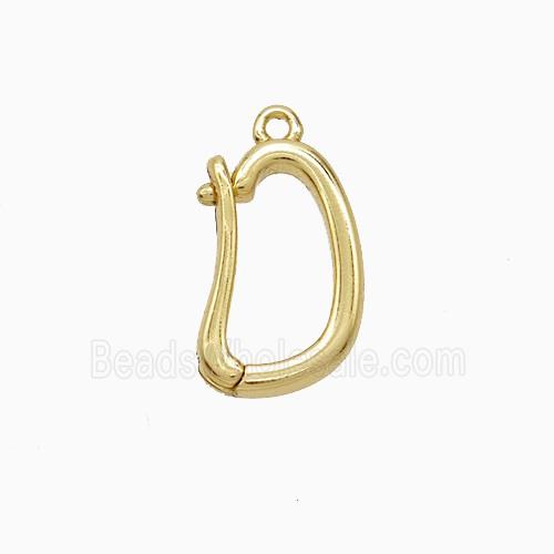Enamel Copper Pendant, Gold Plated