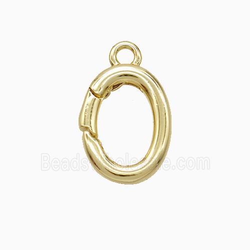 Enamel Copper Pendant, Gold Plated