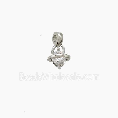 Enamel Copper Pendant, Silver Plated