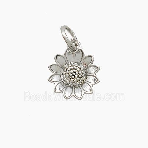 Copper Pendant Pave Zircon, Gold Plated