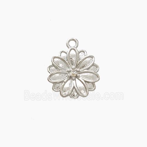 Copper Pendant Pave Zircon, Gold Plated