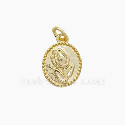 Copper Pendant, Gold Plated