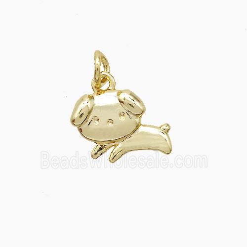 Copper Dog Pendant Gold Plated