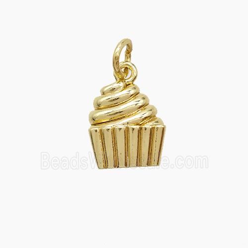 Copper Cake Pendant Gold Plated