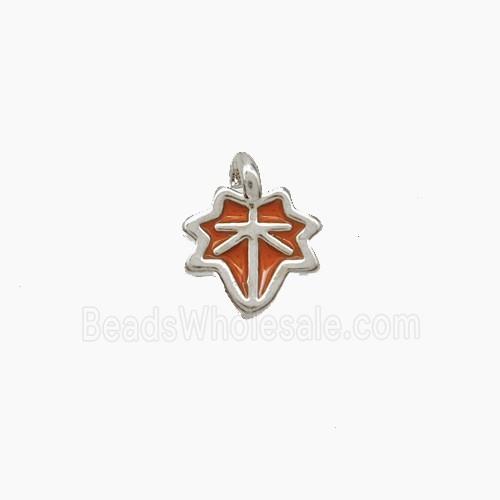Enamel Copper Pendant, Gold Plated