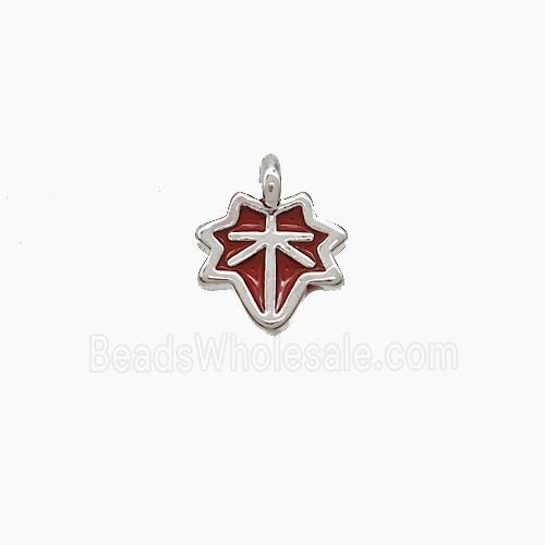 Enamel Copper Pendant, Gold Plated