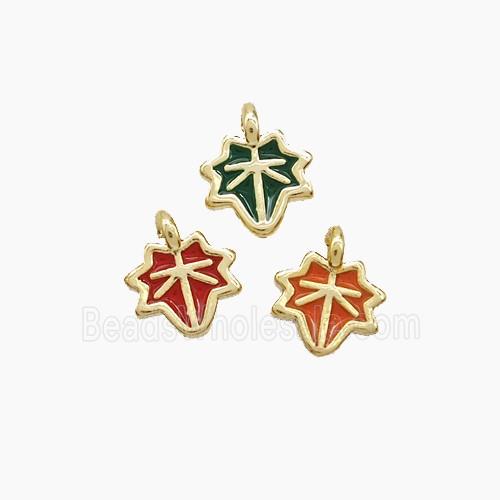 Enamel Copper Pendant, Gold Plated