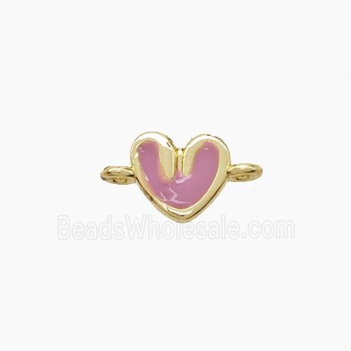 Enamel Copper Pendant, Gold Plated