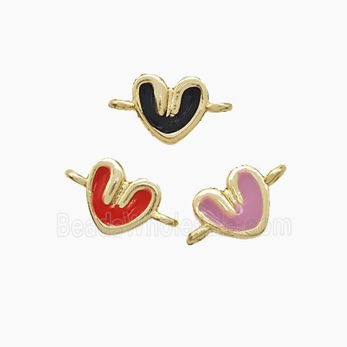 Enamel Copper Pendant, Gold Plated