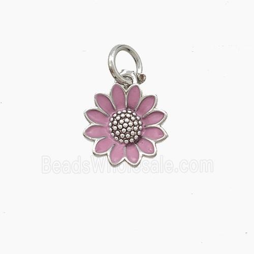 Enamel Copper Pendant, Gold Plated