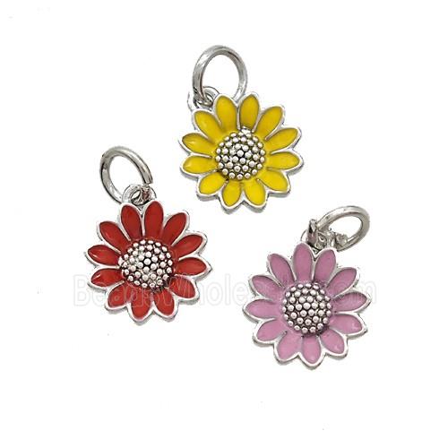 Enamel Copper Pendant, Gold Plated