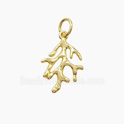 Copper Coral Reef Pendant Gold Plated
