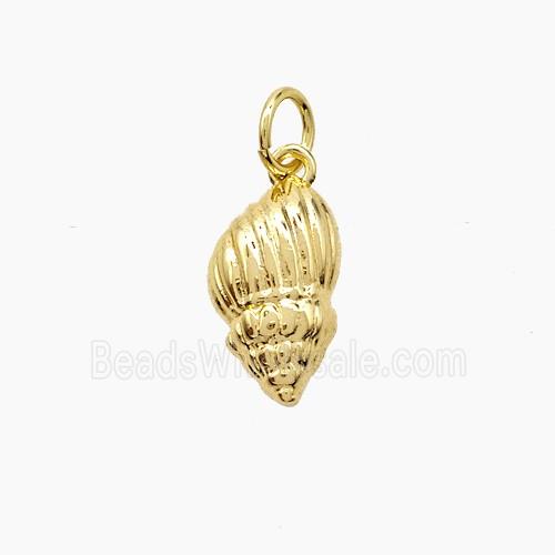 Copper Conch Shell Pendant Gold Plated