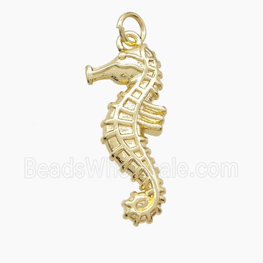 Copper Seahorse Pendant Gold Plated
