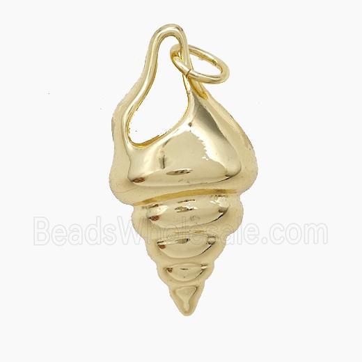 Copper Conch Shell Pendant Gold Plated
