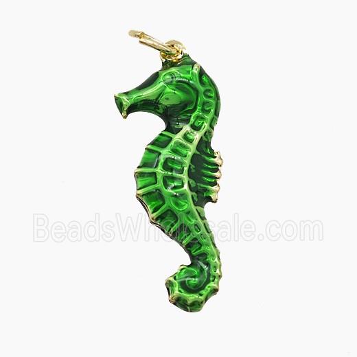 Enamel Copper Pendant, Gold Plated