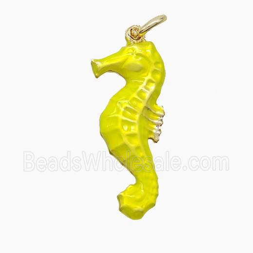 Enamel Copper Pendant, Gold Plated