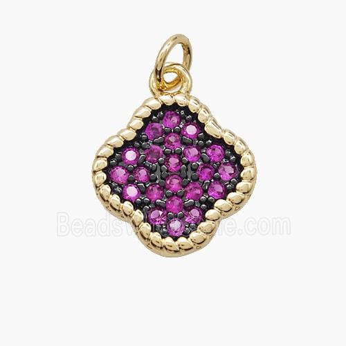 Enamel Copper Pendant, Gold Plated