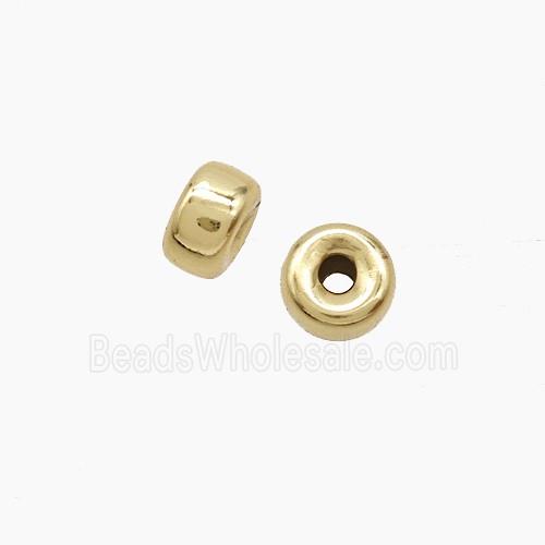 Copper Rondelle Beads Gold Plated