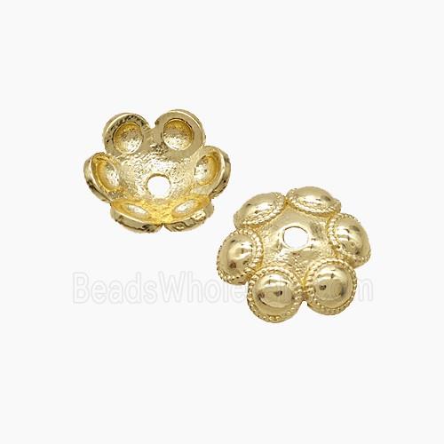 Copper Beadcaps Gold Plated