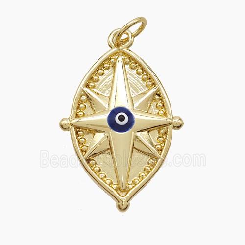 Copper Northstar Pendant Eye Gold Plated