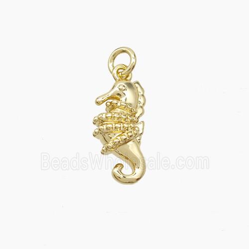 Copper Seahorse Pendant Gold Plated