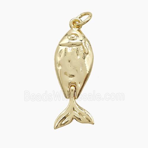 Copper Fish Pendant Gold Plated