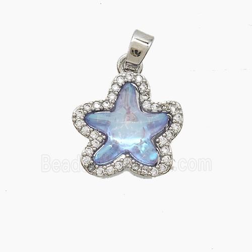 Copper Pendant Pave Zircon, Gold Plated