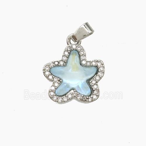Copper Pendant Pave Zircon, Gold Plated
