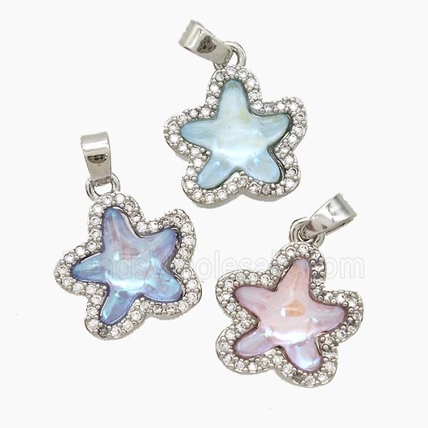 Copper Pendant Pave Zircon, Gold Plated