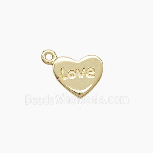Copper Heart Pendant Love Gold Plated
