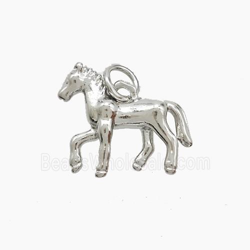 Copper Horse Pendant Platinum Plated