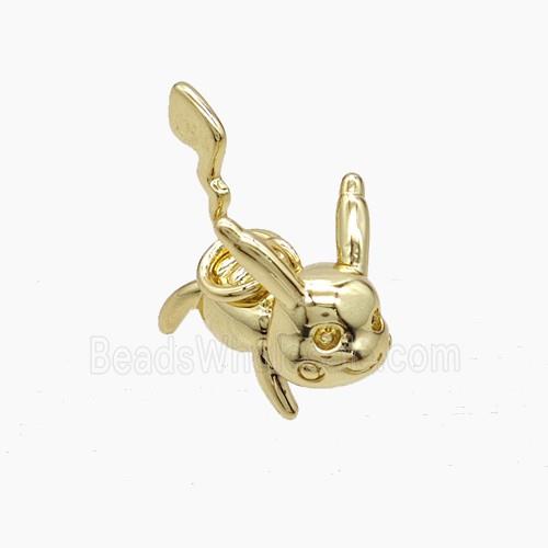 Copper Rabbit Pendant Gold Plated
