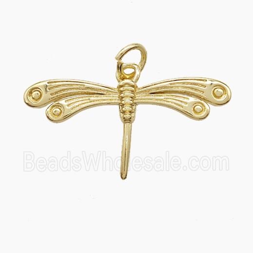 Copper Dragonfly Pendant Gold Plated