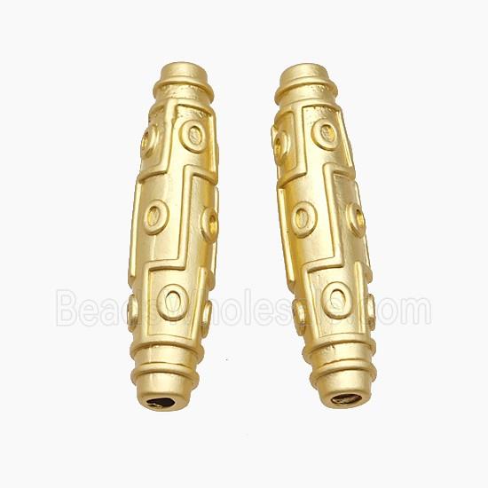 Copper Rice Beads Large Hole Matte Gold