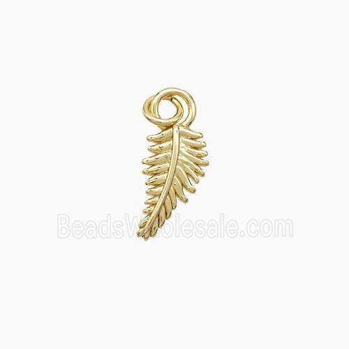 Copper Leaf Pendant Gold Plated