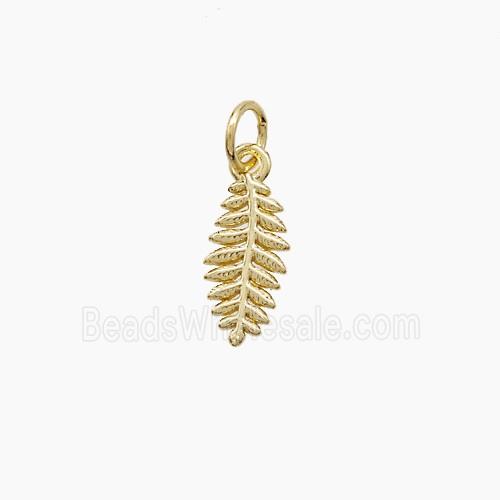 Copper Leaf Pendant Gold Plated
