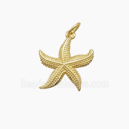Copper Starfish Pendant Gold Plated