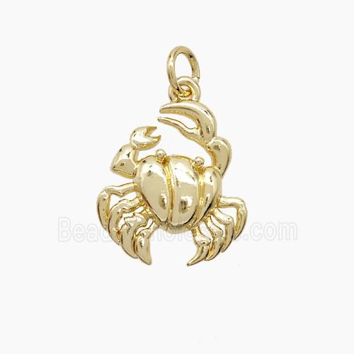 Copper Crab Pendant Gold Plated