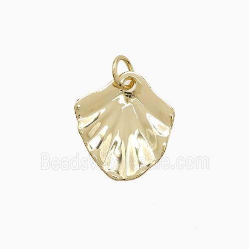 Copper Leaf Pendant Gold Plated