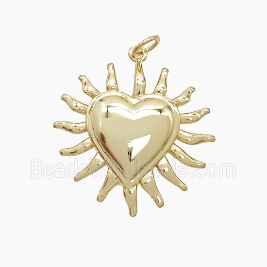 Copper Heart Pendant Gold Plated