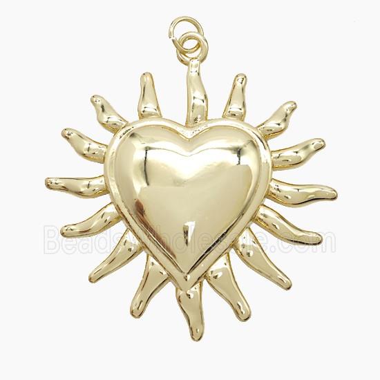 Copper Heart Pendant Gold Plated