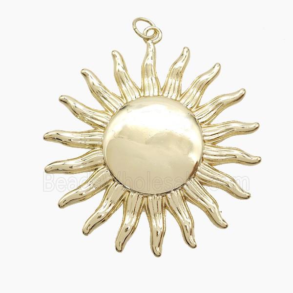 Copper Sun Pendant Gold Plated