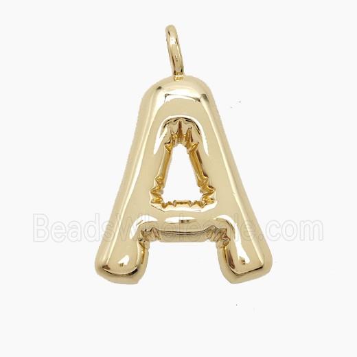 Copper Letter-A Pendant Gold Plated