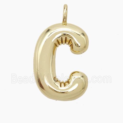 Copper Letter-C Pendant Gold Plated