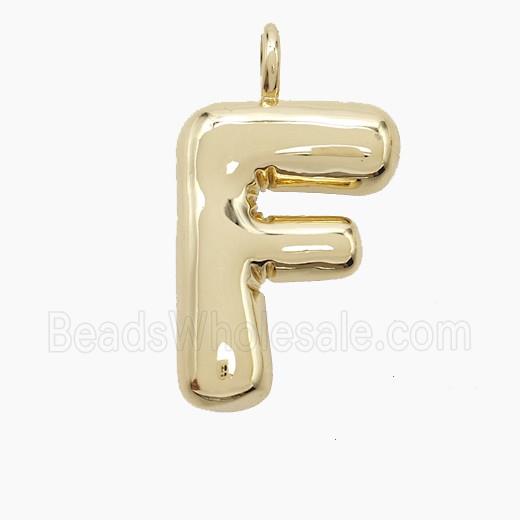 Copper Letter-F Pendant Gold Plated