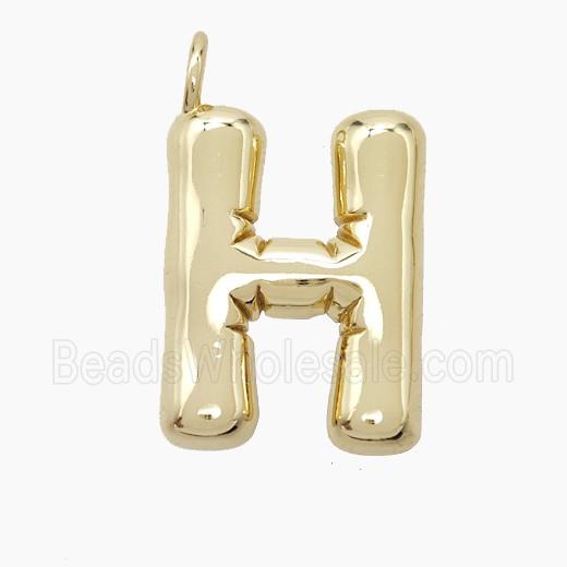 Copper Letter-H Pendant Gold Plated