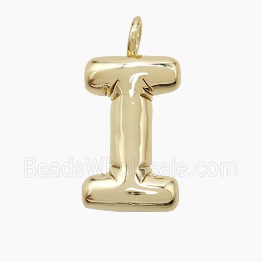 Copper Letter-I Pendant Gold Plated