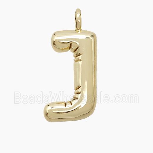 Copper Letter-J Pendant Gold Plated